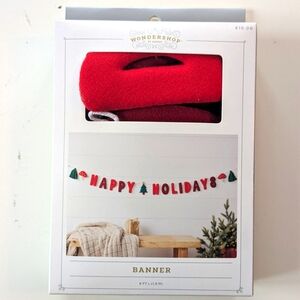 Happy holidays mushroom tree felt Christmas banner Target Wondershop